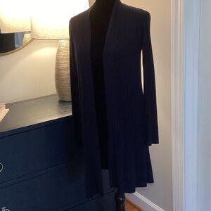 LOFT Navy Women's Long Cardigan